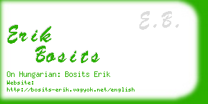 erik bosits business card